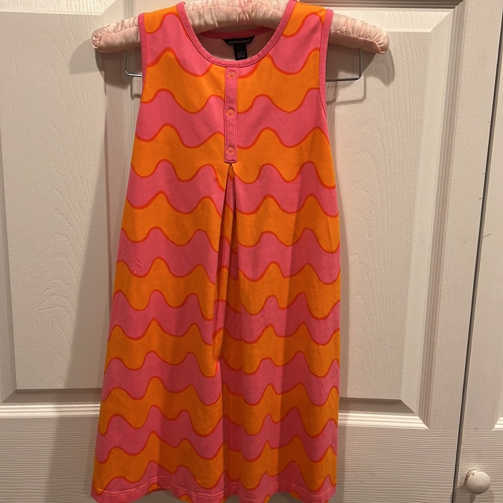 Marimekko Tunic dress  orange/pink, size 122/7yo